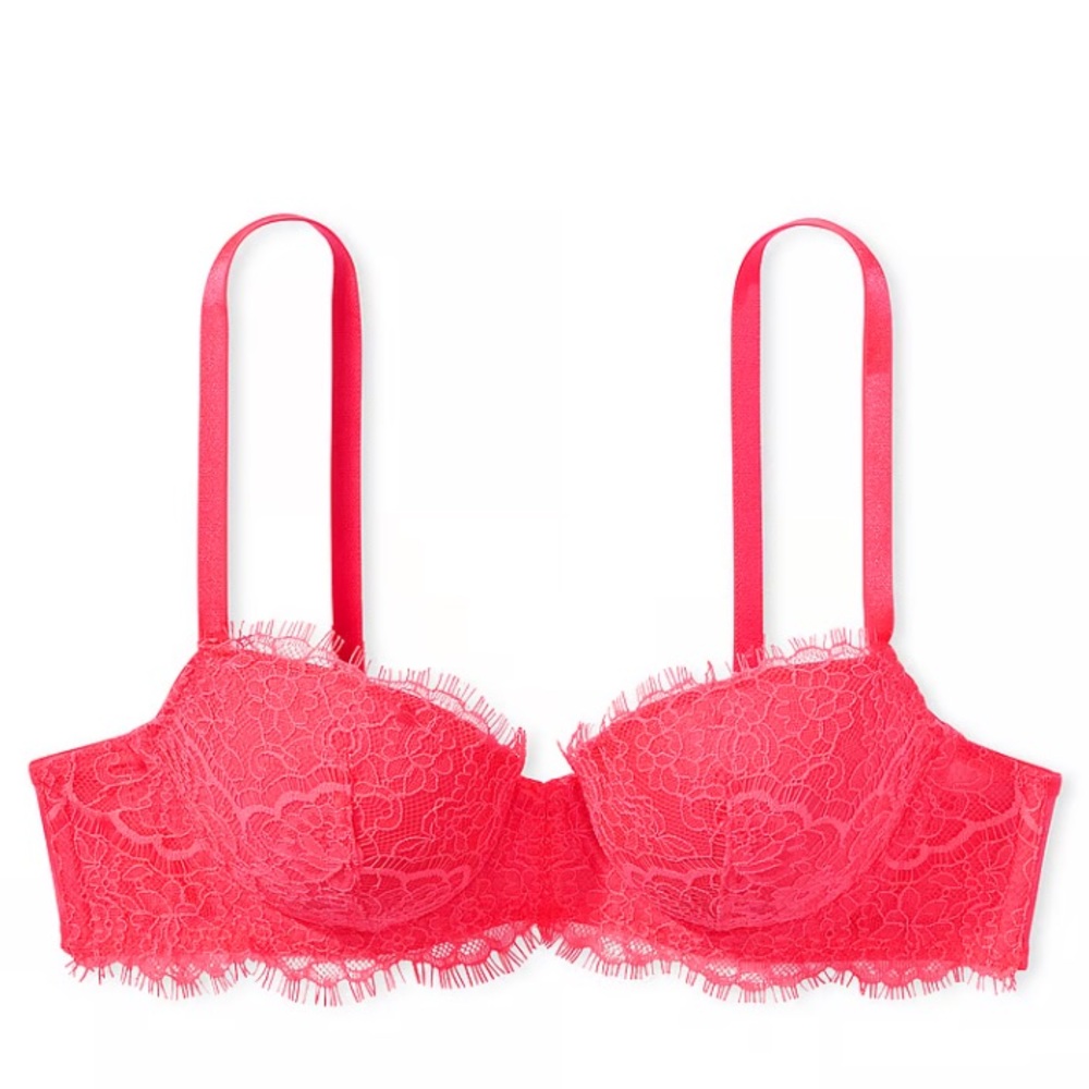 Victoria's Secret DREAM ANGELS
Lightly Lined Lace Demi Bra pink size 32DD